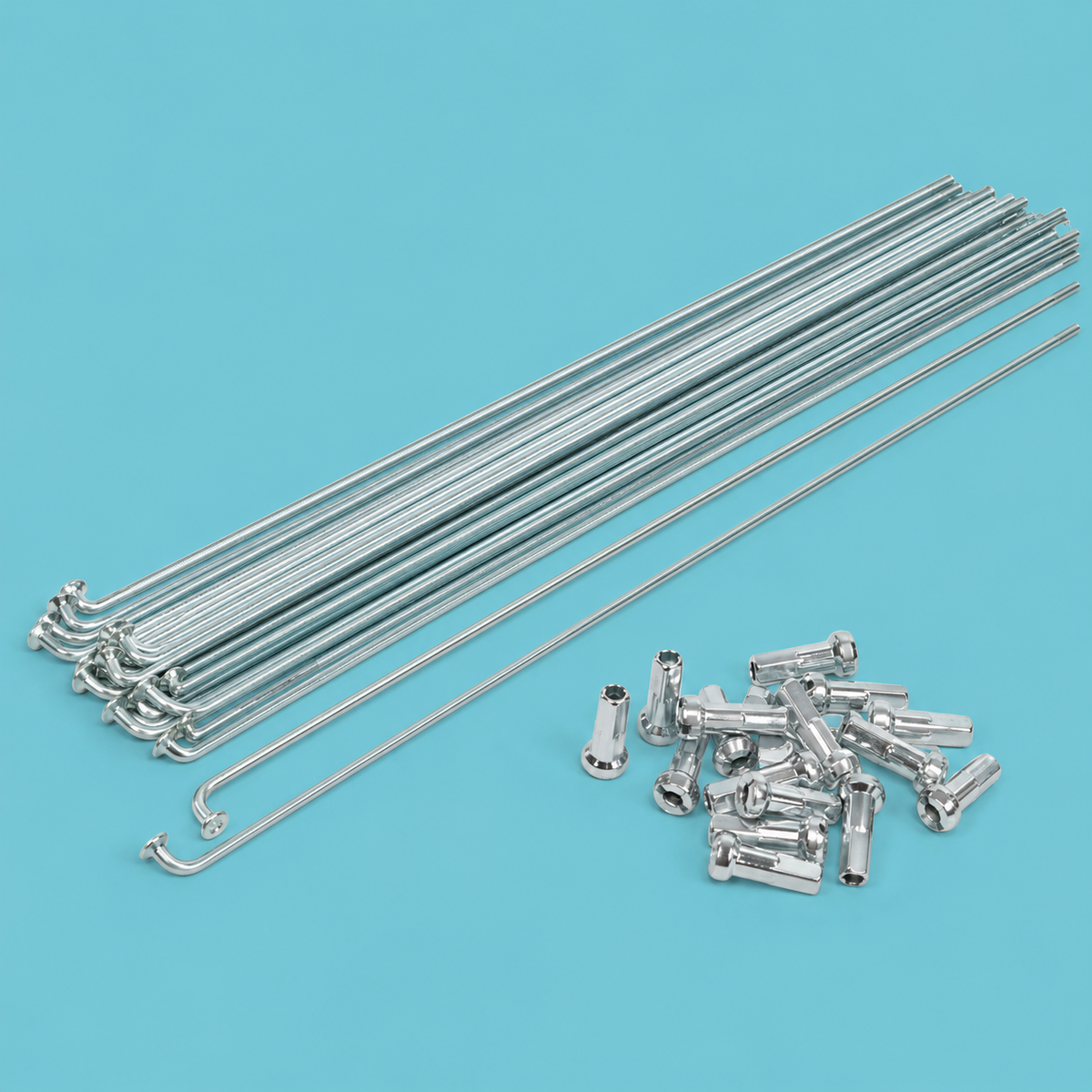 Raggi Bici 36 Pezzi con Nipless 2mm In Acciaio