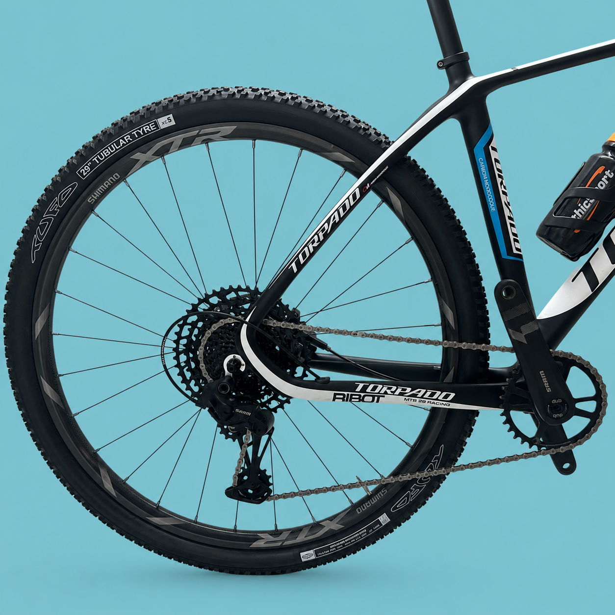 Bici mtb 29 Torpado Racing Ribot 12v in carbonio nero