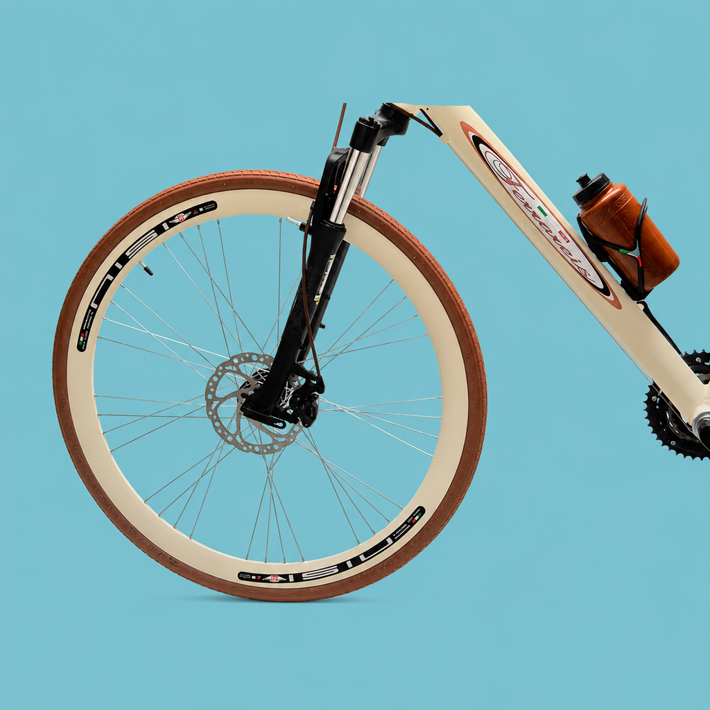 Bici Ibrida city bike 28 uomo in alluminio Shimano panna personalizzabile