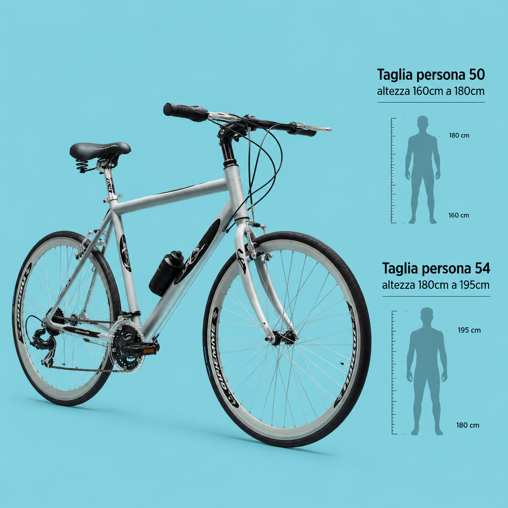 bici 28 uomo corsa Shimano alluminio grigio nero personalizzabile