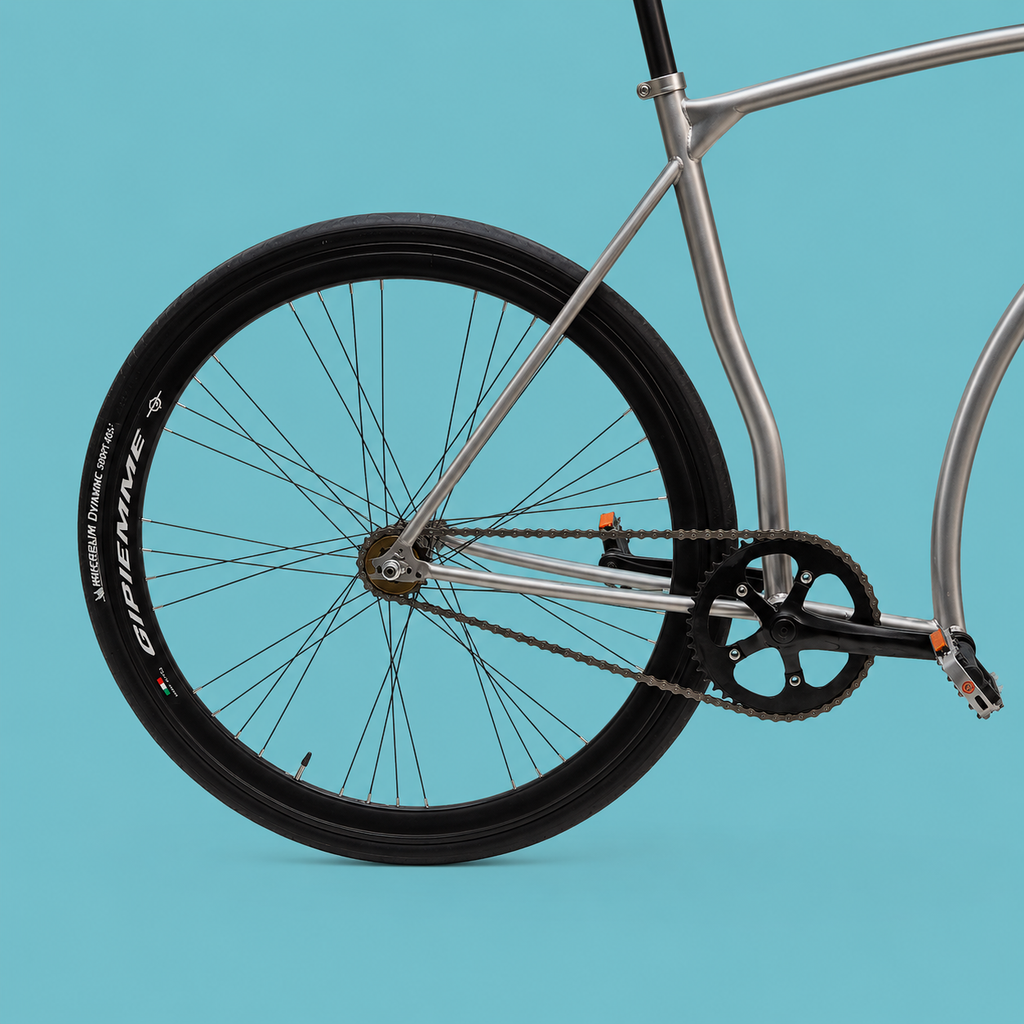 Fixed bike 28 bici single speed grigio nero personalizzabile