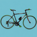 Bici ibrida uomo 28 verde nero shimano in alluminio personalizzabile