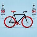 Bici 28 nero rosso single speed personalizzabile