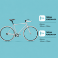 Bici fixed single speed 28 bianco personalizzabile