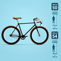 Bici fixed 28 single speed alluminio marrone nero personalizzabile