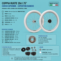 Coppia Ruote 20 " x 1.75 + Pignone + Copertoni bianco + Camere Bici Graziella