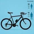 bici corsa 28 uomo Shimano in alluminio nera personalizzabile