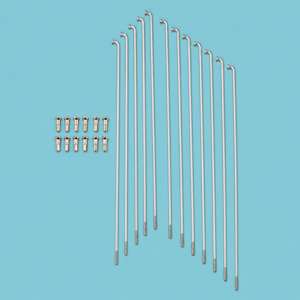 Raggi Bici 36 Pezzi con Nipless 2mm In Acciaio