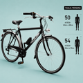 Bici trekking 28 city bike alluminio nero personalizzabile