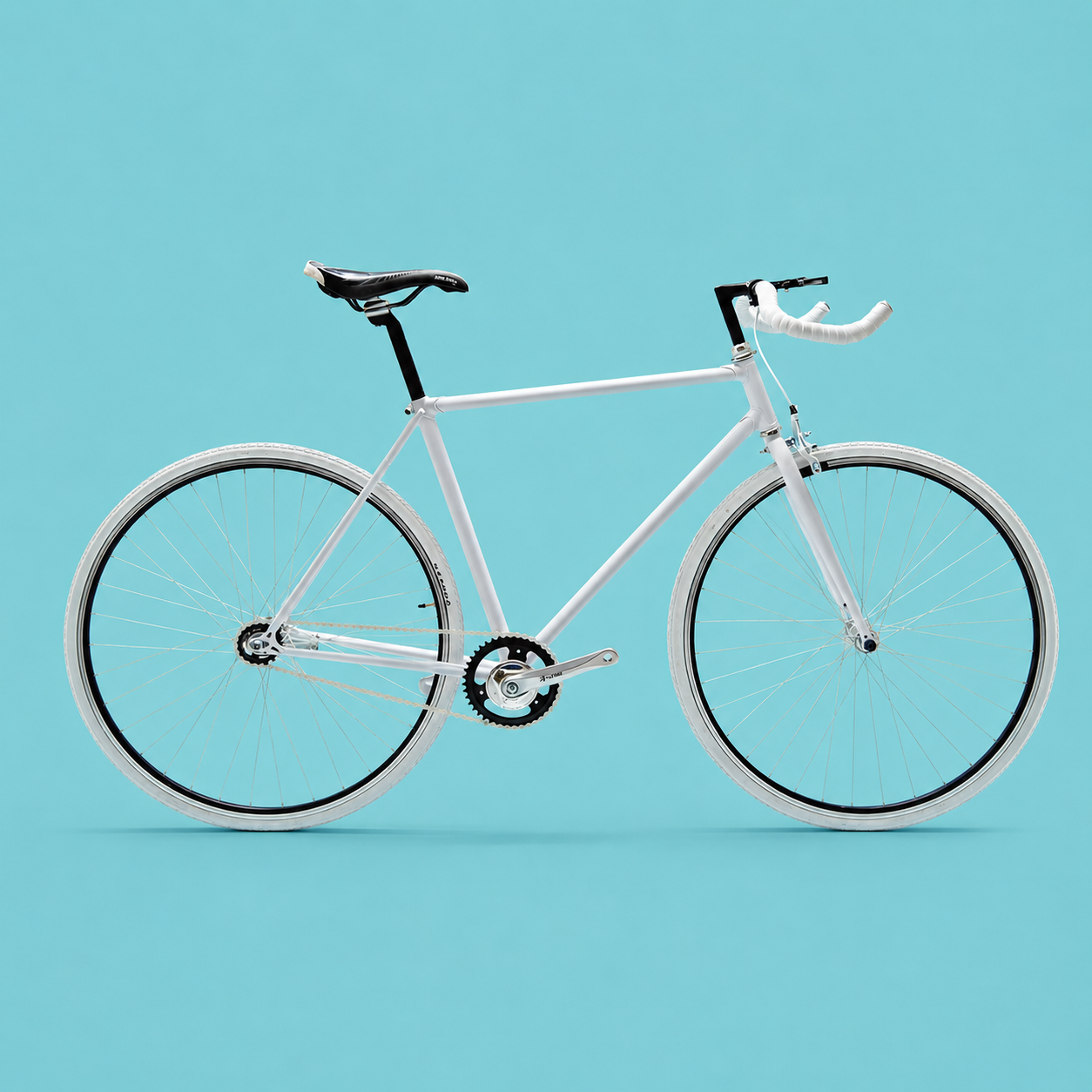 Bici fixed single speed 28 bianco personalizzabile