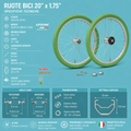 Ruote cerchi 20 complete verdi