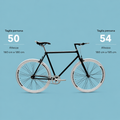 Bici fixed 28 nero bianco single speed personalizzabile