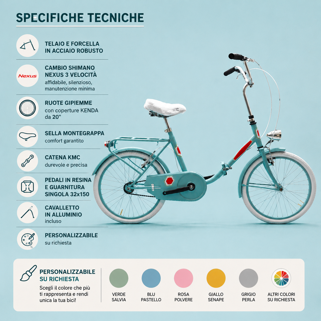 BICICLETTA PIEGHEVOLE 20 PERSONALIZZABILE