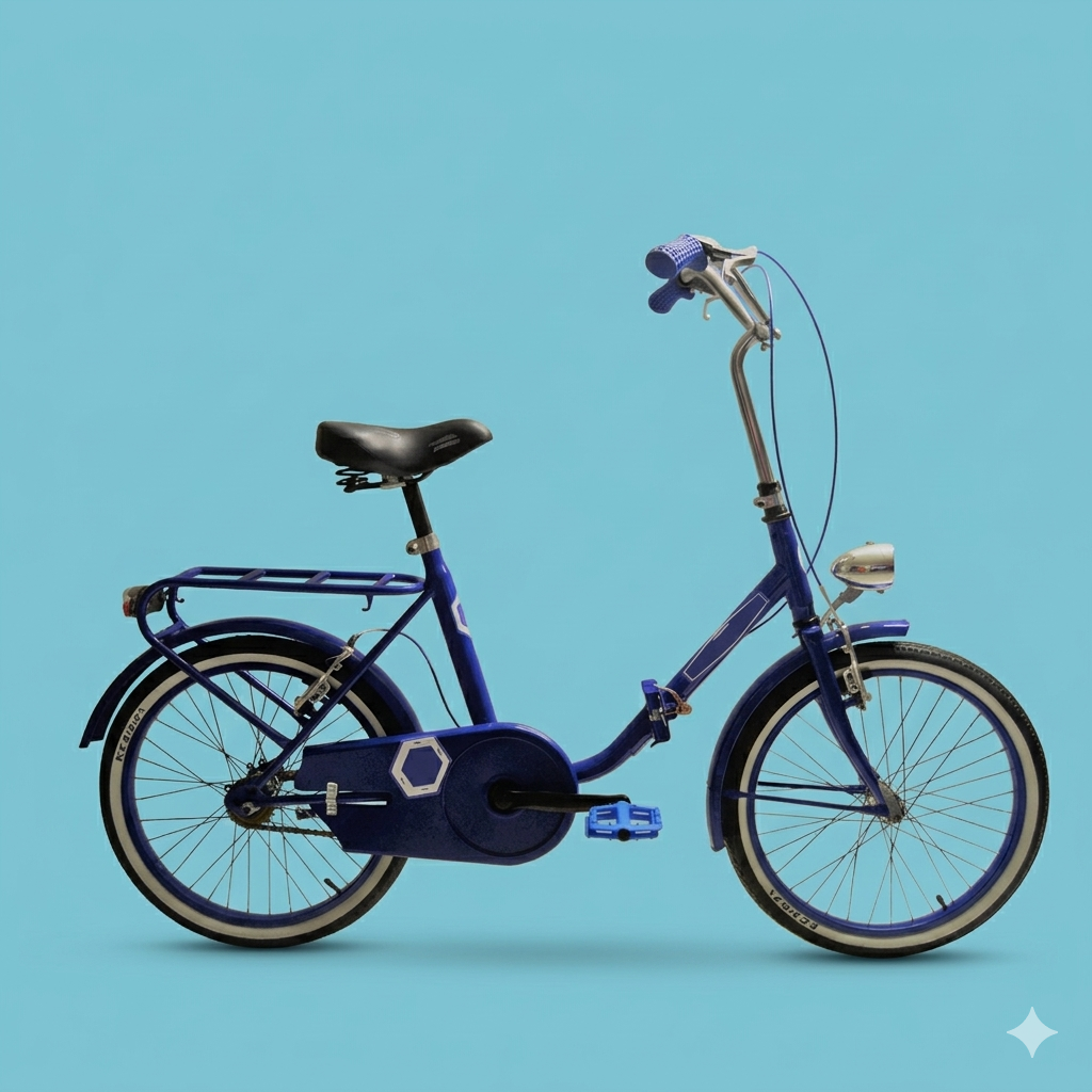 Bici Pieghevole 20" Blu — Per Mare, Camper e Villaggi, Personalizzabile