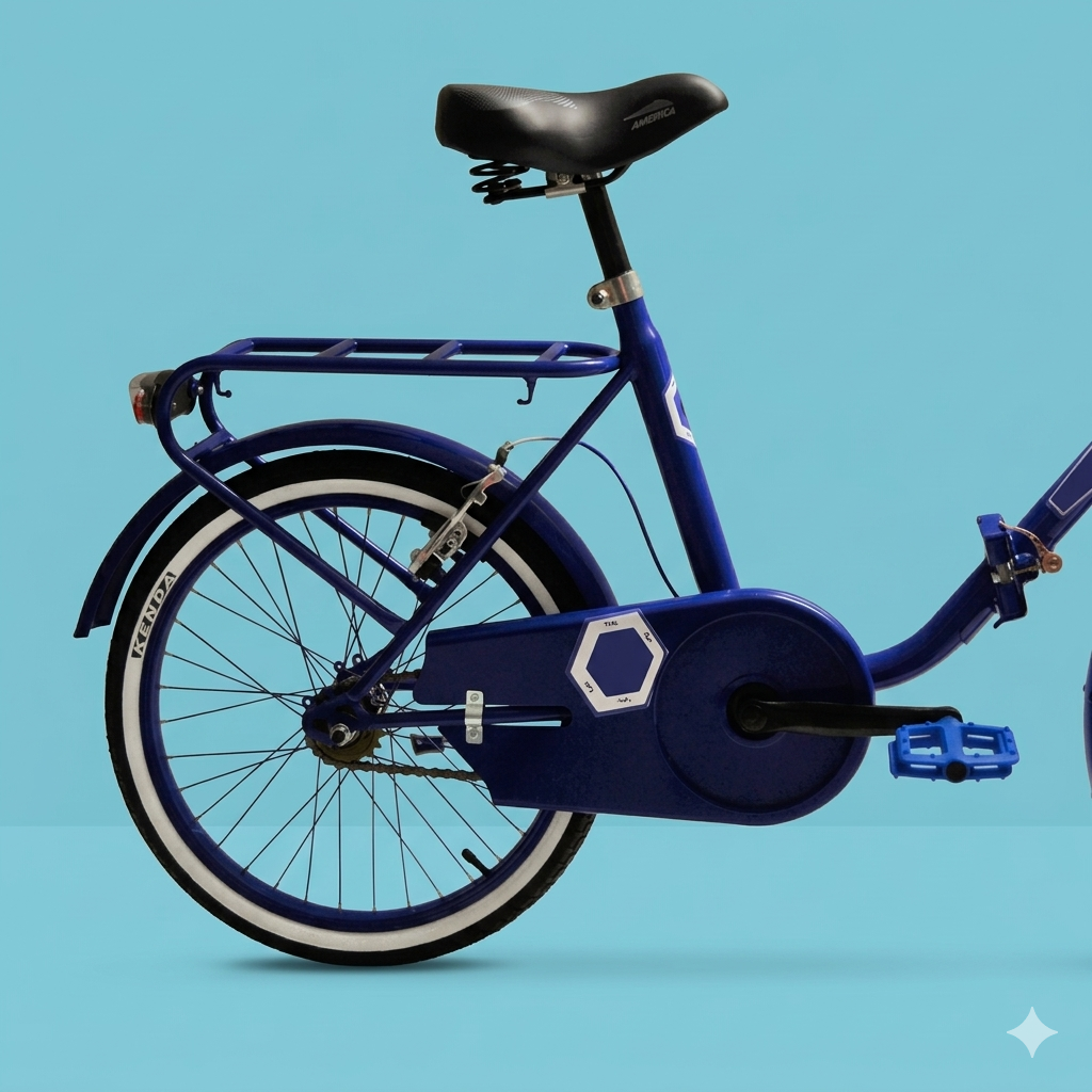 Bici Pieghevole 20" Blu — Per Mare, Camper e Villaggi, Personalizzabile