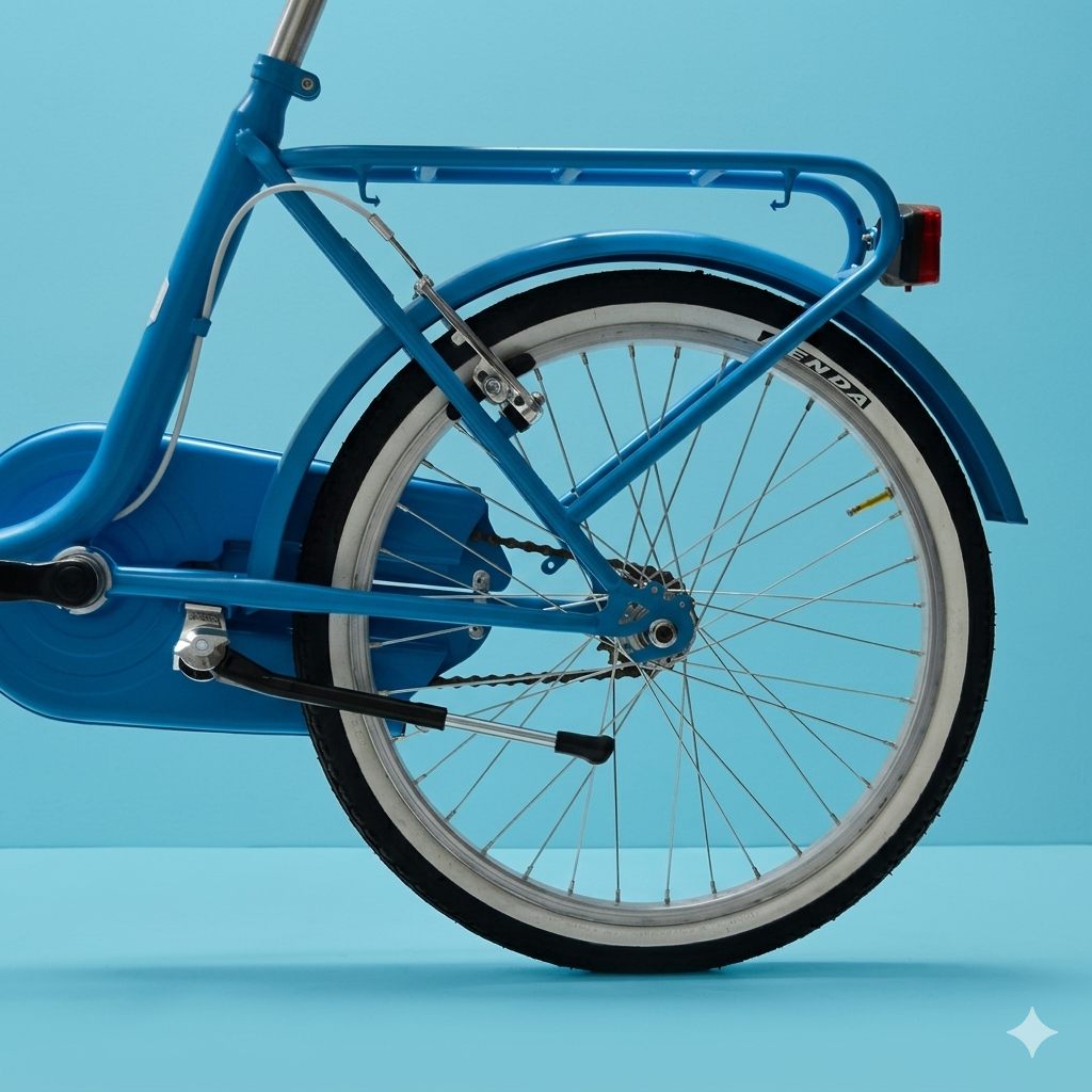 Bici Pieghevole 20" Celeste — Per Mare e Camper, Personalizzabile