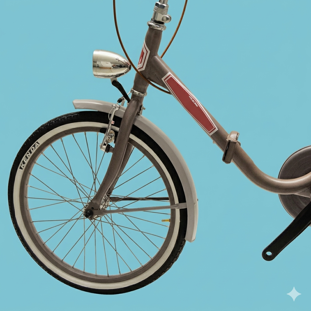 Bici Pieghevole 20" Marrone — Per Mare, Camper e Villaggi, Personalizzabile