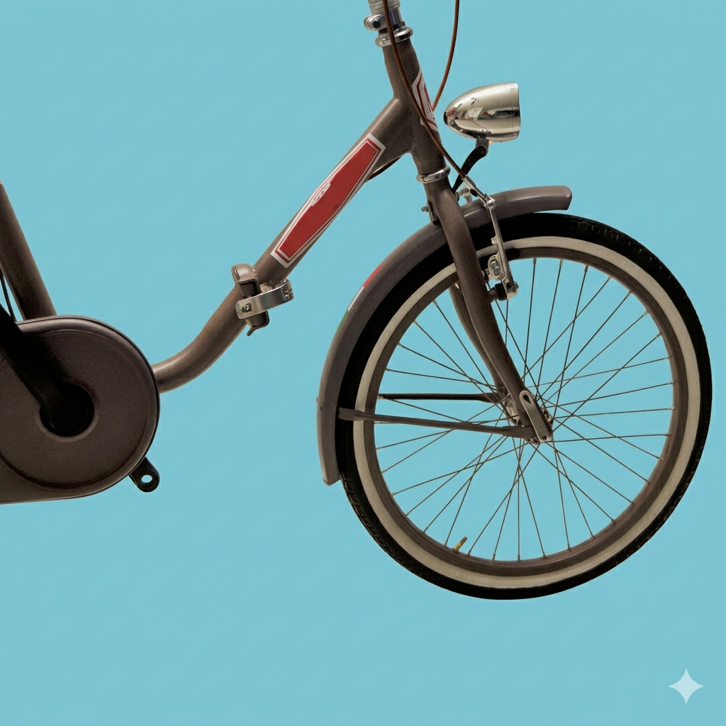 Bici Pieghevole 20" Marrone — Per Mare, Camper e Villaggi, Personalizzabile
