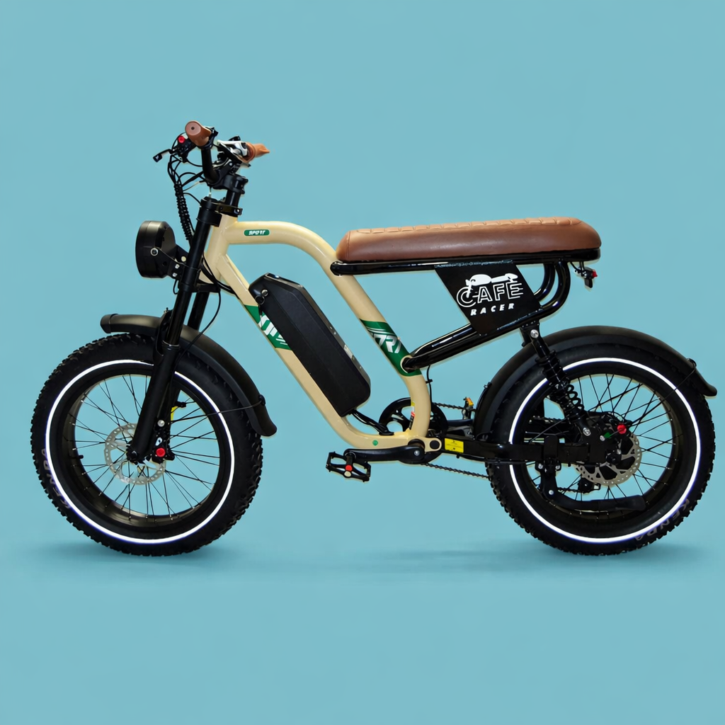 Ebike Cafè Racer Stile Moped Vintage Urbana