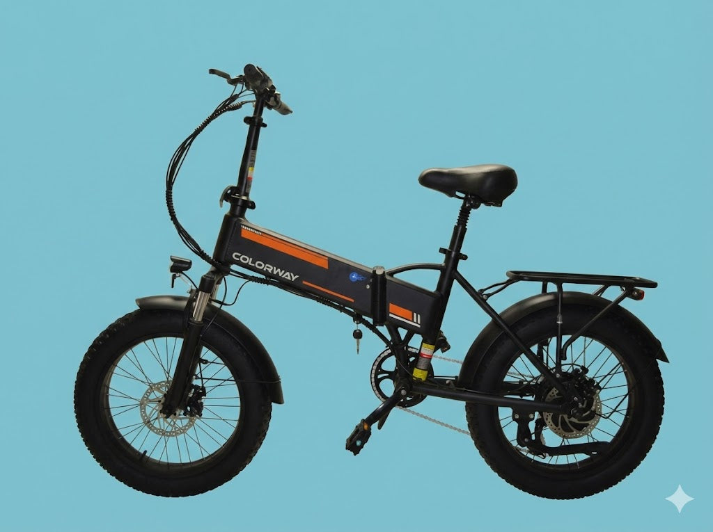 Fat Bike Elettrica Koolux 20x4 Nera Arancio
