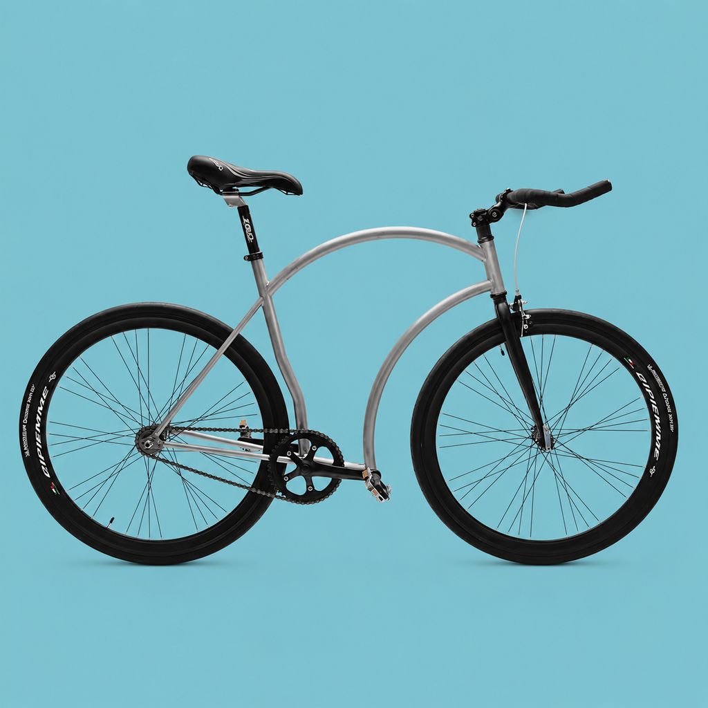 Fixed bike 28 bici single speed grigio nero personalizzabile