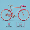 Fixed bike single speed 28 rosa bianco personalizzabile