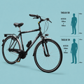 Bici trekking 28 city bike uomo nera personalizzabile