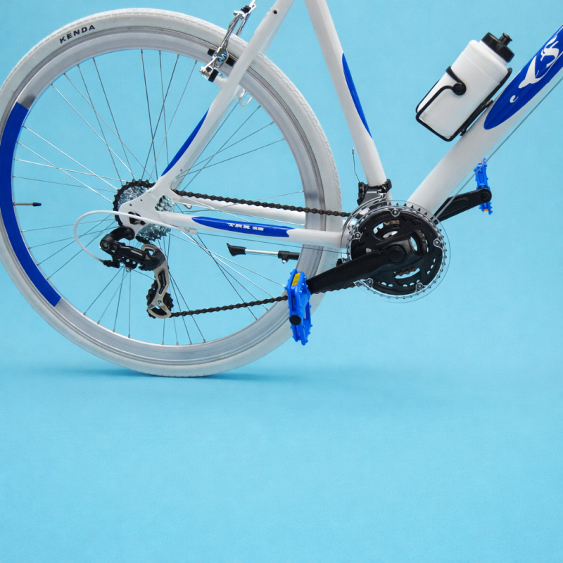 bici 28 corsa bianco blu uomo Shimano alluminio personalizzabile