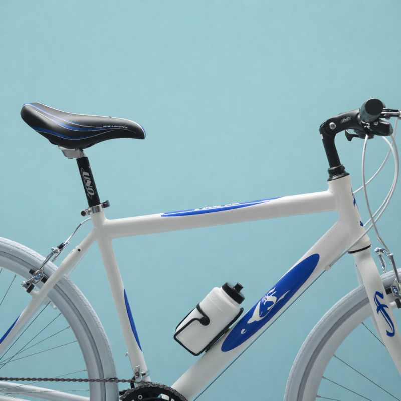 bici 28 corsa bianco blu uomo Shimano alluminio personalizzabile
