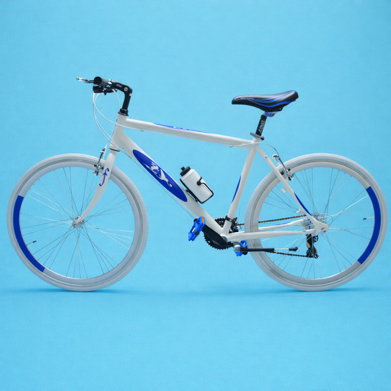 bici 28 corsa bianco blu uomo Shimano alluminio personalizzabile