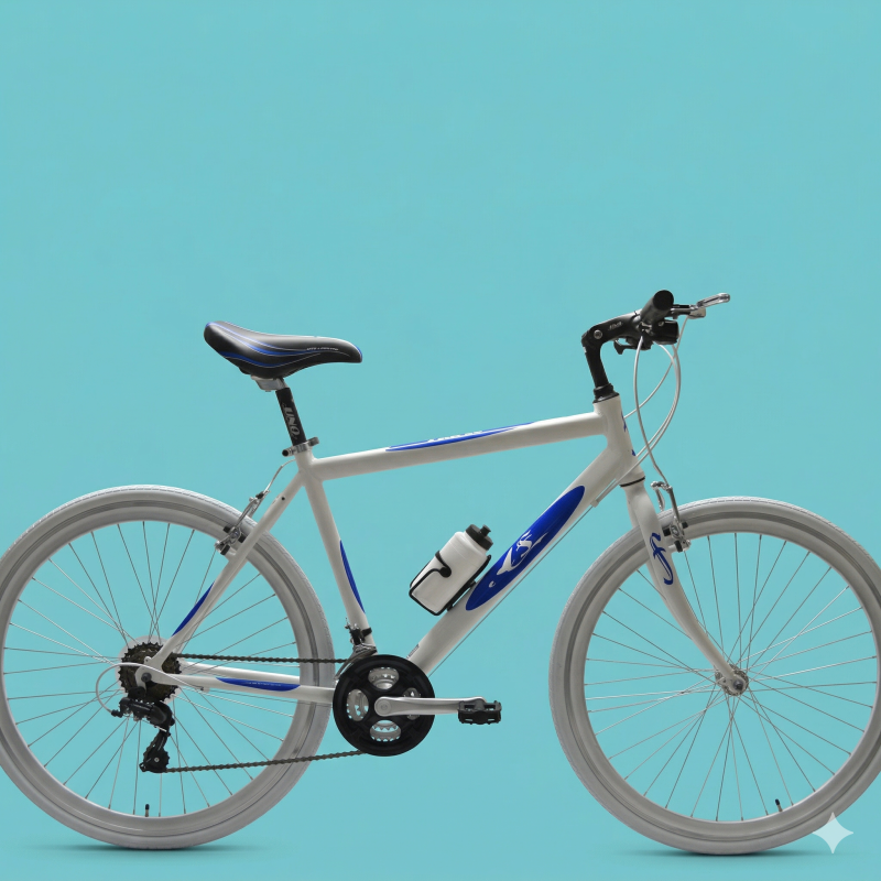 bici 28 corsa bianco blu uomo Shimano alluminio personalizzabile