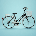bici 28 donna in alluminio trekking city bike shimano 6v bianca personalizzata