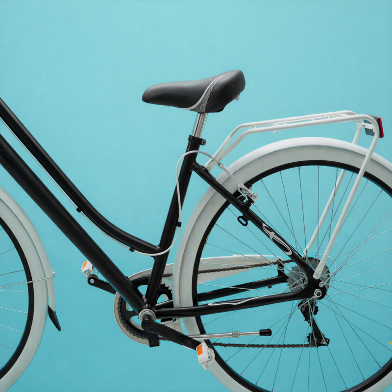 bici 28 donna in alluminio trekking city bike shimano 6v bianca personalizzata