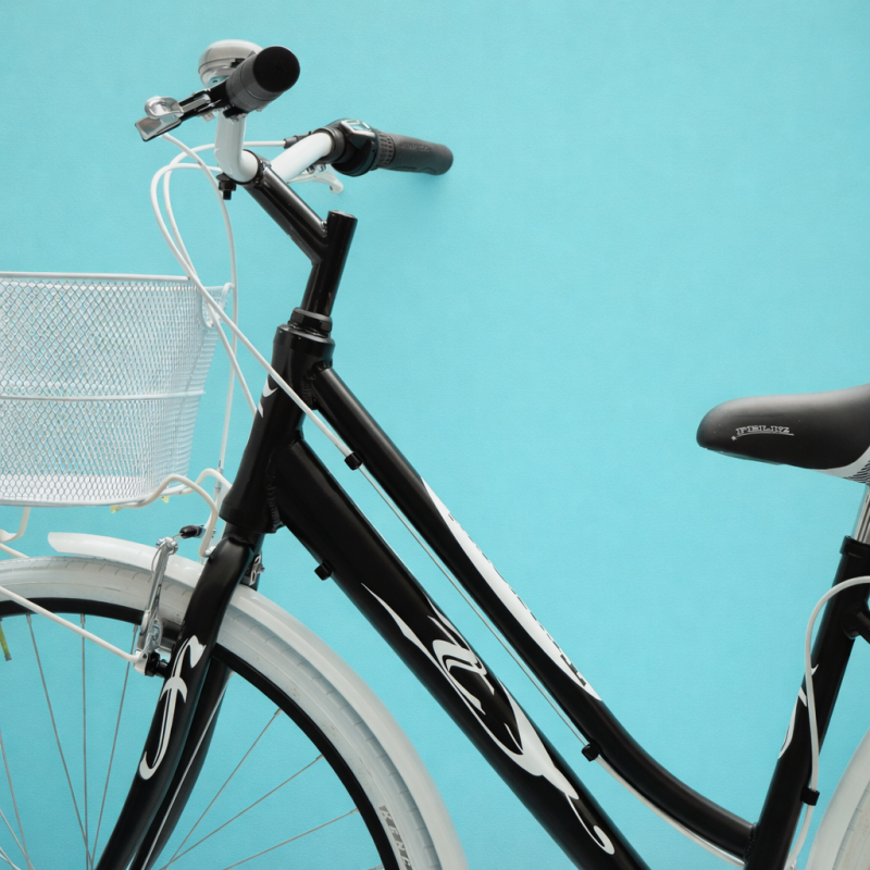 bici 28 donna in alluminio trekking city bike shimano 6v bianca personalizzata