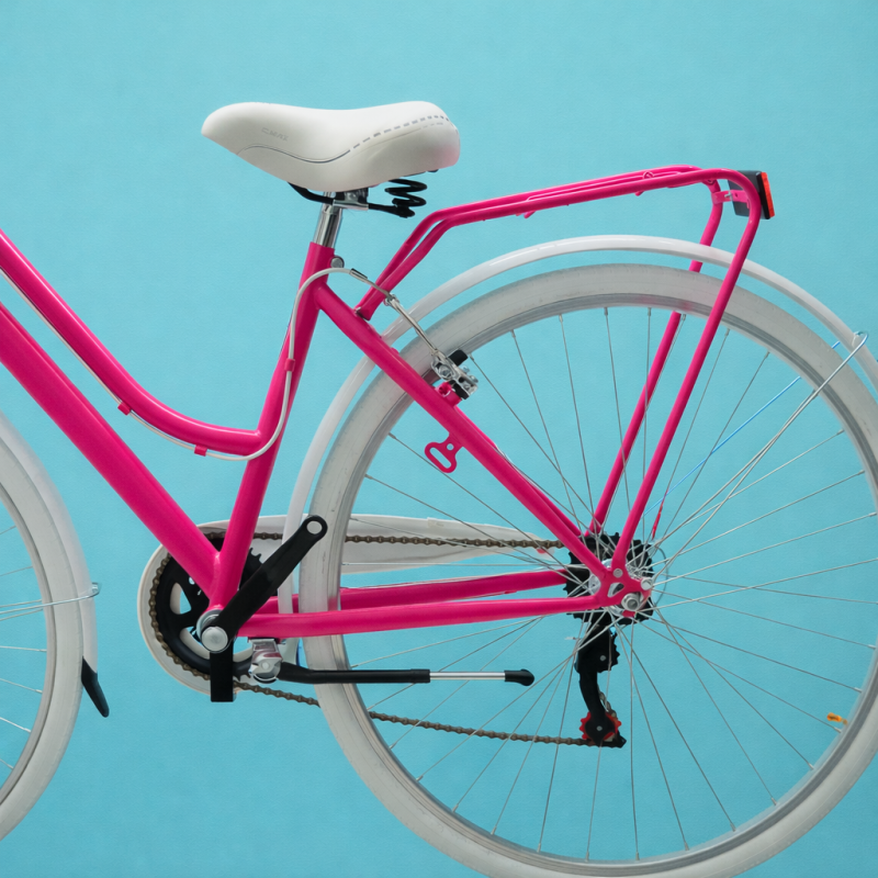 bici 28 donna in alluminio trekking city bike shimano 6v fucsia personalizzato