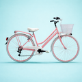 bici 28 donna in alluminio trekking city bike shimano 6v rosa personalizzato