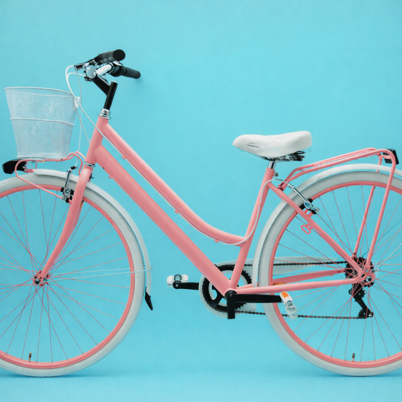bici 28 donna in alluminio trekking city bike shimano 6v rosa personalizzato