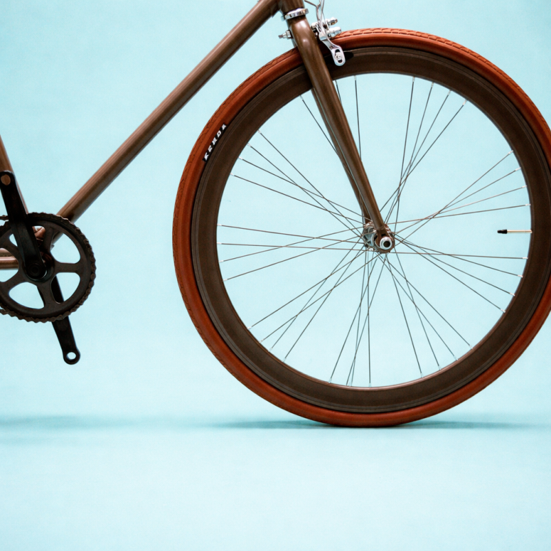Bici fixed 28 marrone single speed personalizzabile