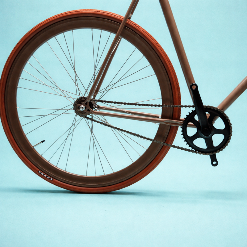 Bici fixed 28 marrone single speed personalizzabile