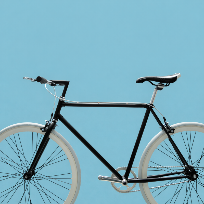 Bici fixed 28 nero bianco single speed personalizzabile