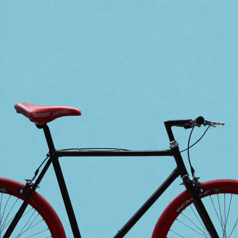 Bici 28 nero rosso single speed personalizzabile