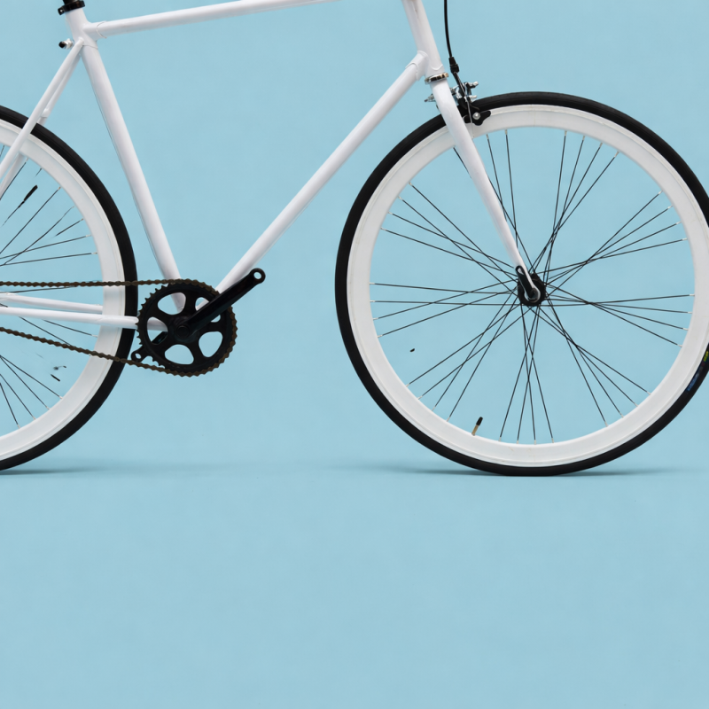 Bici fixed 28 single speed bianco nero personalizzabile