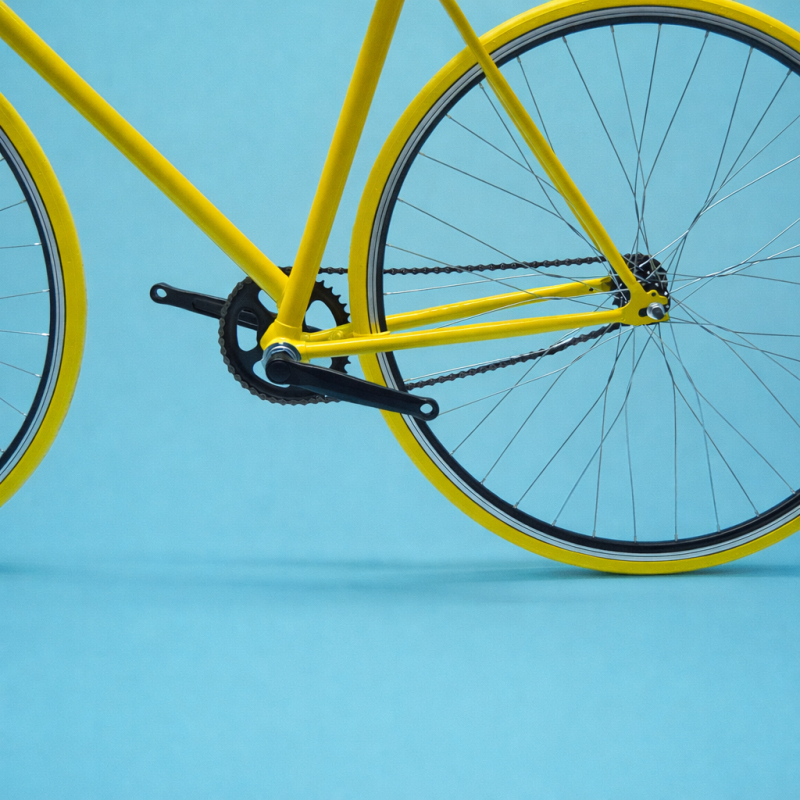 Bici fixed 28 single speed giallo personalizzabile