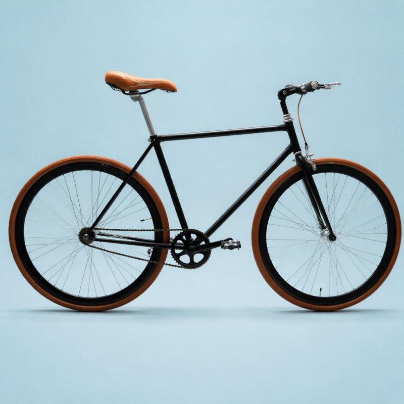 Bici fixed 28 single speed marrone personalizzabile