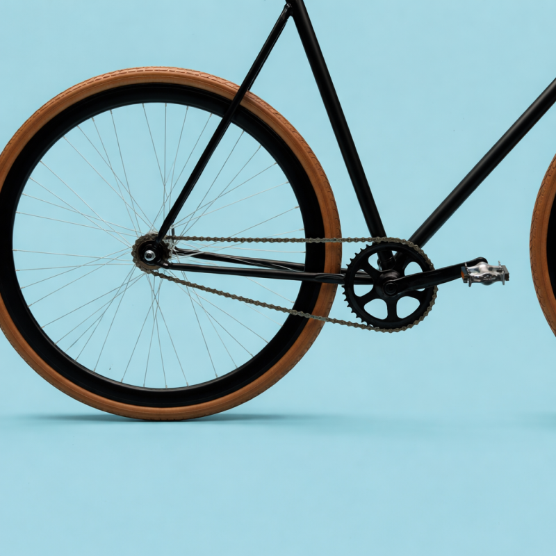Bici fixed 28 single speed marrone personalizzabile