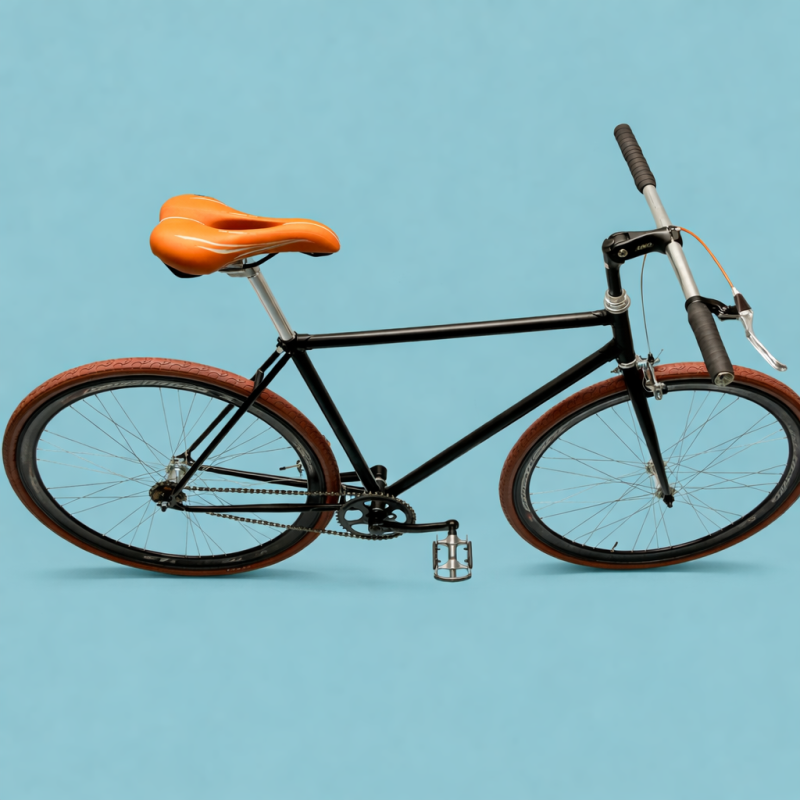 Bici fixed 28 single speed marrone personalizzabile