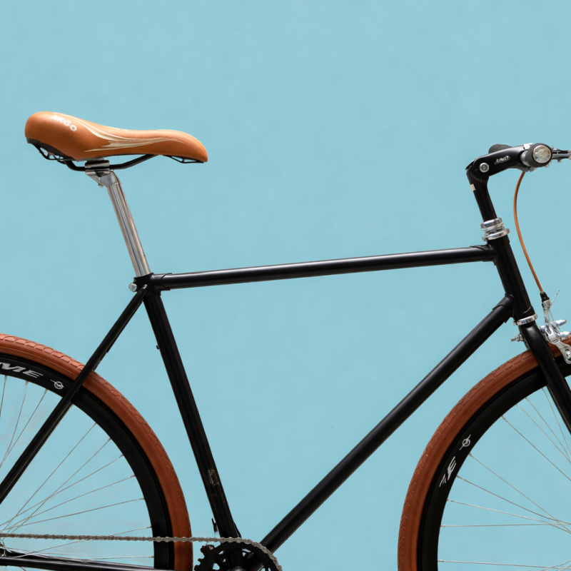 Bici fixed 28 single speed marrone personalizzabile