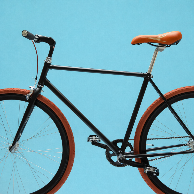 Bici fixed 28 single speed marrone personalizzabile