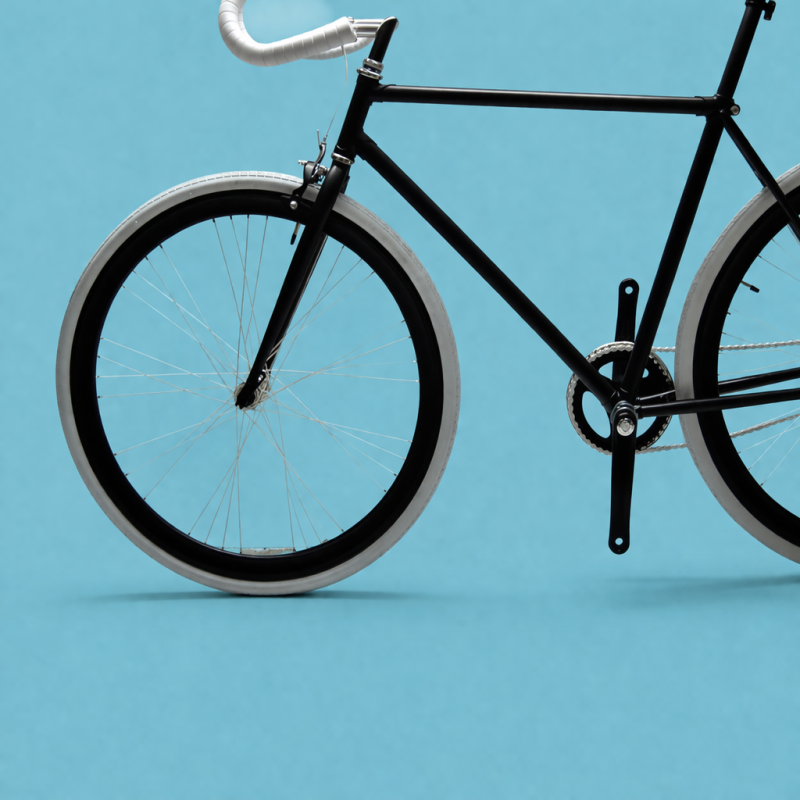 Bici fixed 28 single speed nero bianco personalizzabile