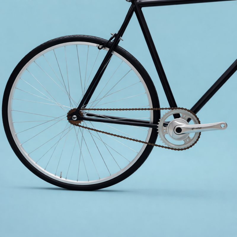 Bici fixed 28 single speed nero personalizzabile